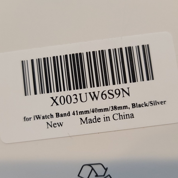 ⭐️ IWatch Bands 41mm/40mm/38mm Black/Silver - Picture 3 of 7